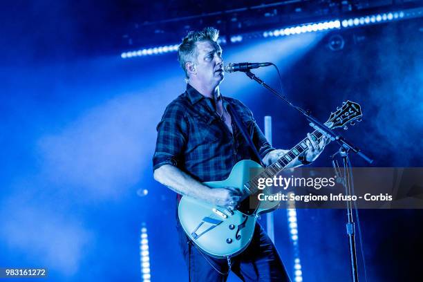 Josh Homme of Queens Of The Stone Age perfoms on stage during iDays festival on June 24, 2018 in Milan, Italy.