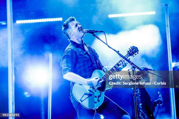 Josh Homme of Queens Of The Stone Age perfoms on stage during iDays festival on June 24, 2018 in Milan, Italy.