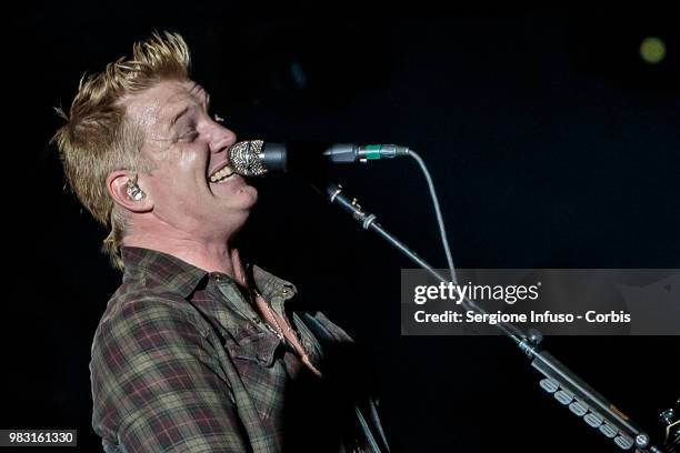 Josh Homme of Queens Of The Stone Age perfoms on stage during iDays festival on June 24, 2018 in Milan, Italy.