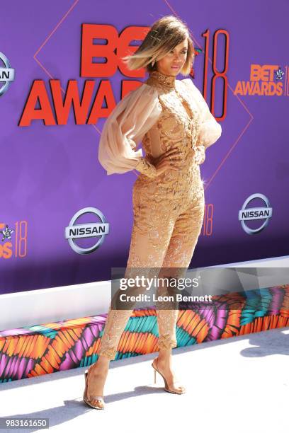 Tyra Banks attends the 2018 BET Awards at Microsoft Theater on June 24, 2018 in Los Angeles, California.