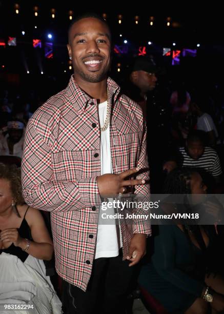 Michael B. Jordan attends the 2018 BET Awards at Microsoft Theater on June 24, 2018 in Los Angeles, California.