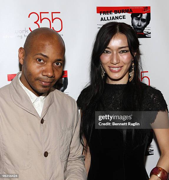 Spooky and Mie Iwatsuki attend the Burmese Child Refugees Fundraiser Benefit hosted by Free Burma Alliance & Network 355 at the New York Friars Club...
