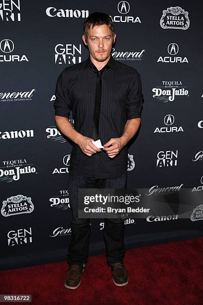 Actor Norman Reedus attends the Gen Art Film Festival premiere of "Happythankyoumoreplease" at Ziegfeld Theatre on April 7, 2010 in New York City.