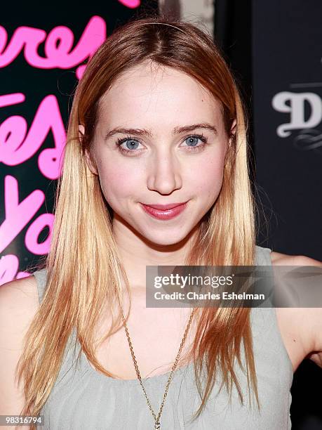 Actress Zoe Kazan attends the "happythankyoumoreplease" New York premiere at Ziegfeld Theatre on April 7, 2010 in New York City.