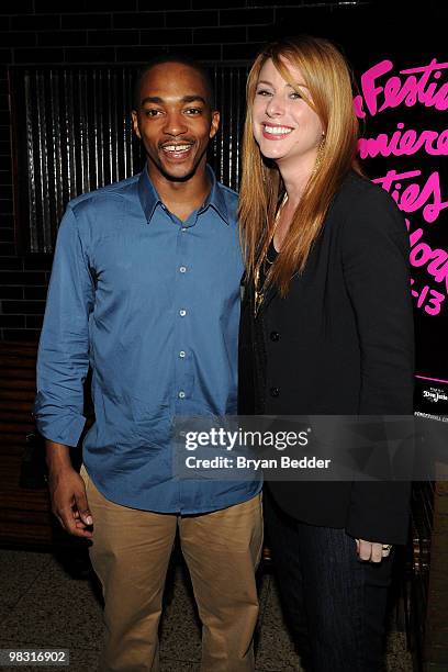 Actors Anthony Mackie and Diane Neal attend the Gen Art Film Festival premiere of "Happythankyoumoreplease" after party at The Park on April 7, 2010...