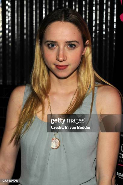 Actress Zoe Kazan attends the Gen Art Film Festival premiere of "Happythankyoumoreplease" after party at The Park on April 7, 2010 in New York City.