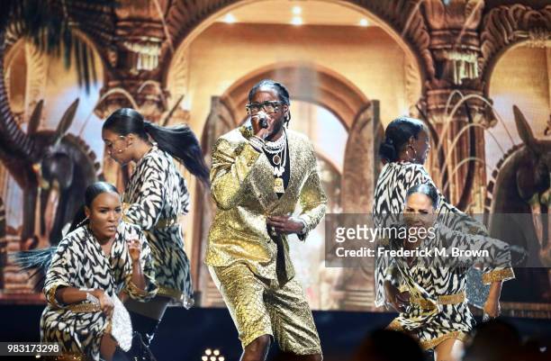 Chainz performs onstage at the 2018 BET Awards at Microsoft Theater on June 24, 2018 in Los Angeles, California.