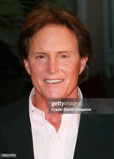Personality Bruce Jenner attends the Bravada International launch party hosted by Kim Kardashian at The Whisper Restaurant and Lounge at The Grove on...