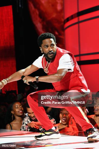 Big Sean performs onstage at the 2018 BET Awards at Microsoft Theater on June 24, 2018 in Los Angeles, California.