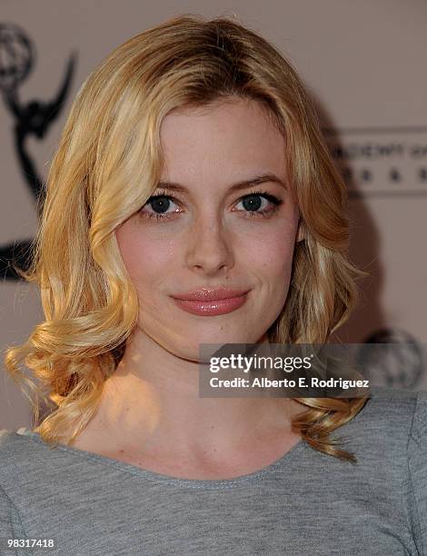 Actress Gillian Jacobs arrives at the Academy of Television's Diversity Committee Night School with the cast of "Community" on April 7, 2010 in North...