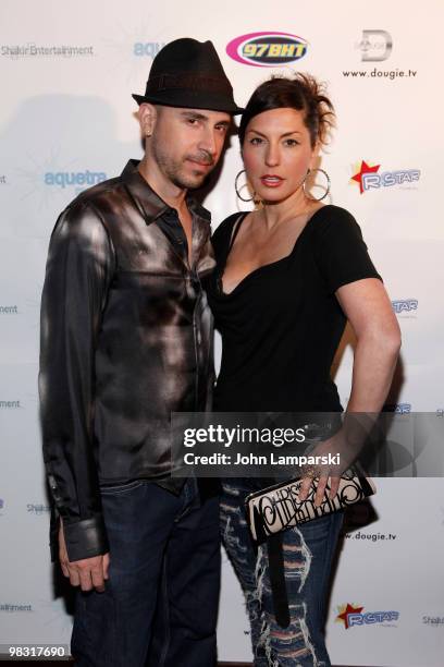 Anton Bass and Sylvia Tosun attend Adam Barta's "VIP" music video release party at Lucky Strike Lanes & Lounge on April 7, 2010 in New York City.