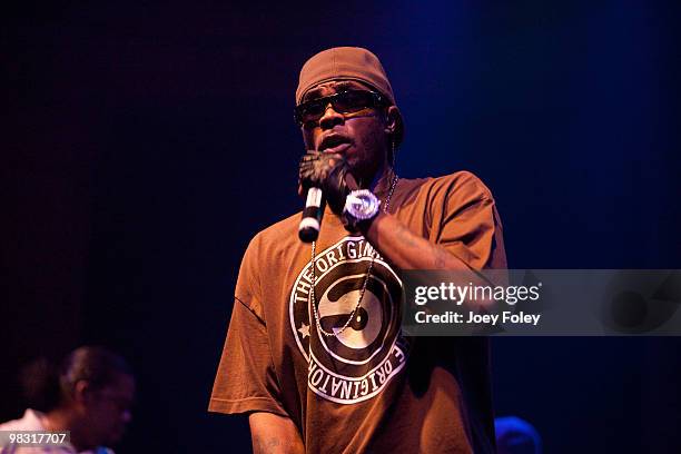 Flesh-N-Bone of Bone Thugs-n-Harmony performs in front of a sold out crowd at Newport Music Hall on April 1, 2010 in Columbus, Ohio.