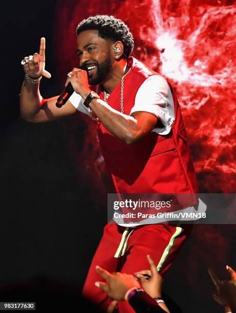 Big Sean performs onstage at the 2018 BET Awards at Microsoft Theater on June 24, 2018 in Los Angeles, California.
