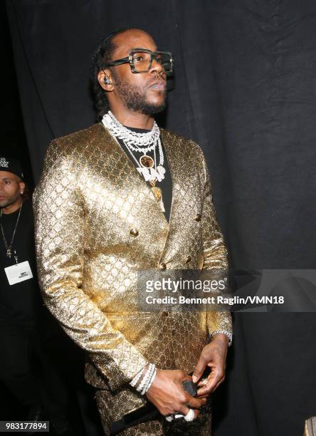 Chainz is seen backstage at the 2018 BET Awards at Microsoft Theater on June 24, 2018 in Los Angeles, California.