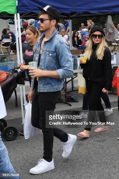 Hilary Duff and Matthew Koma are seen on June 22, 2018 in Los Angeles, California.