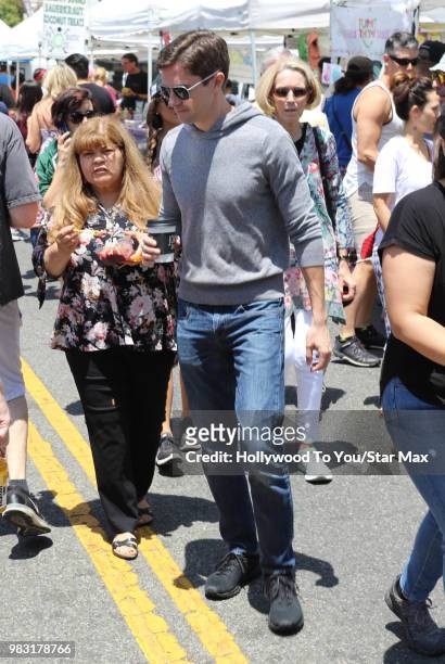 Topher Grace is seen on June 22, 2018 in Los Angeles, California.