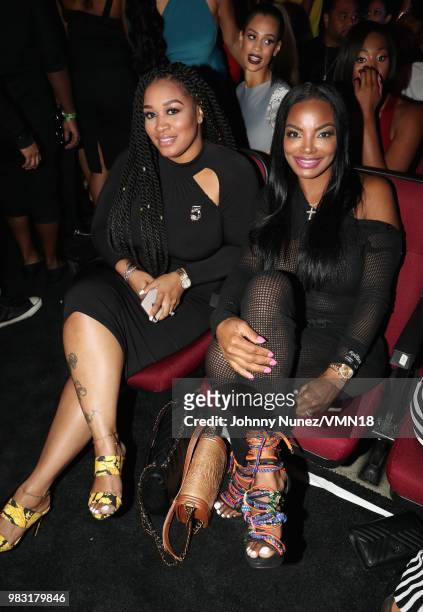 RahAli and Brooke Bailey attend the 2018 BET Awards at Microsoft Theater on June 24, 2018 in Los Angeles, California.