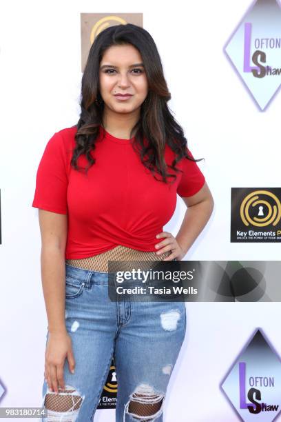 Amber Romero attends Lofton Shaw's 18th birthday party on June 24, 2018 in Northridge, California.