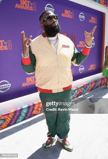 Rick Ross attends the 2018 BET Awards at Microsoft Theater on June 24, 2018 in Los Angeles, California.