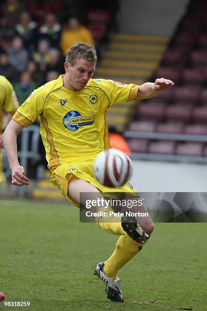 Lee Mansell of Torquay United in action during the Coca Cola League Two Match between Northampton Town and Torquay United at Sixfields Stadium on...