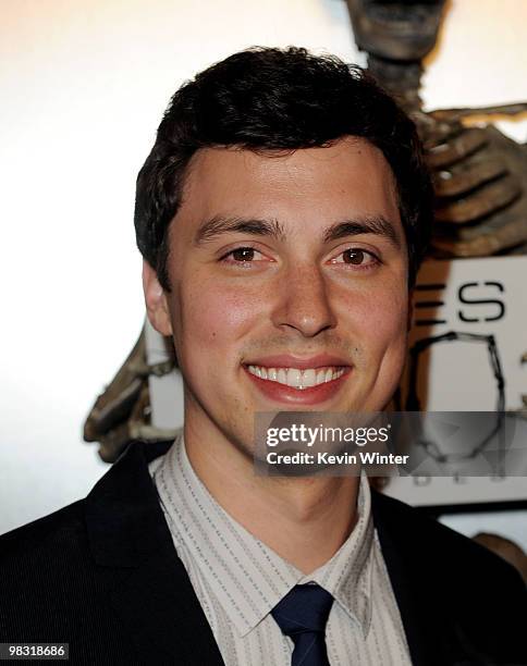 Actor John Francis Daley arrives at Fox TV's celebration of "Bones" 100th episode at 650 North on April 7, 2010 in Los Angeles, California.