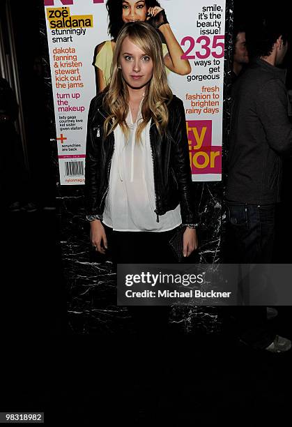 Actress Megan Park attends the 11th Anniversay Celebration of Nylon Magazine at Trousdale on April 7, 2010 in West Hollywood, California.