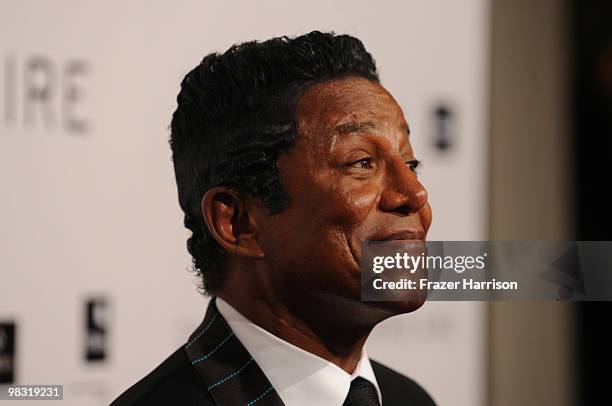 Musician Jermaine Jackson attends the Launch Party and fashion show for designer Chris Aire's "Hollywood Glamour Collection" at the Beverly Hills...