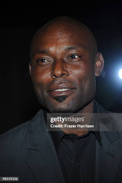 Actor Jimmy Jean-Louis attends the Launch Party and fashion show for designer Chris Aire's "Hollywood Glamour Collection" at the Beverly Hills Hotel...