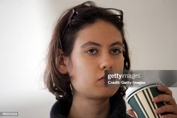 In this file photo, The Israeli journalist facing possible espionage charges, Anat Kam, attends at a court hearing on December 29 in Petah Tikvah,...