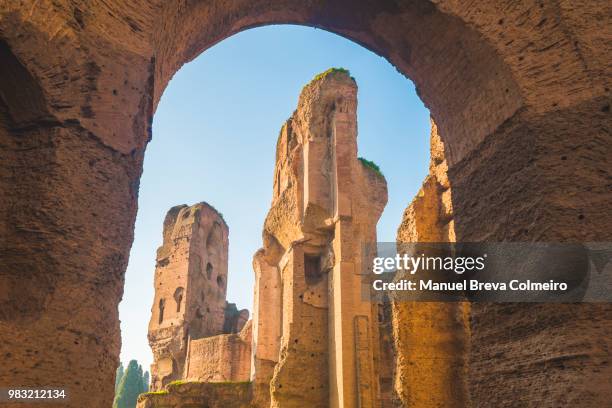 baths of caracalla - rome empire stock pictures, royalty-free photos & images