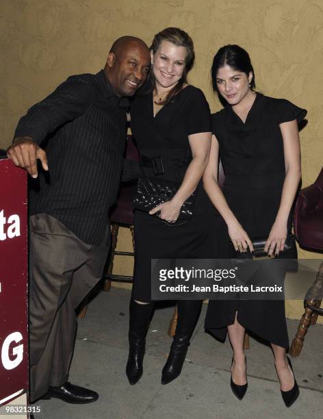 John Singleton, Krista Smith and Selma Blair are seen in Beverly Hills on January 14, 2010 in Los Angeles, California.