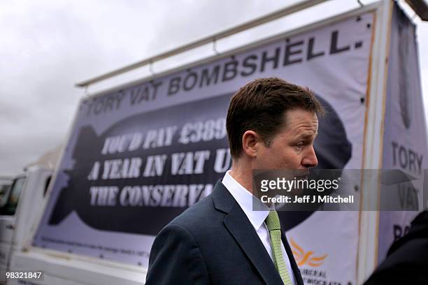 Nick Clegg Liberal Democrat Leader joined the general election campaign trail on April 8, 2010 in Glasgow, Scotland. The General Election, to be held...