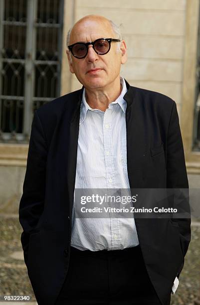 Composer Michael Nyman attends "A Shaded View On Fashion Film" Film Festival Press Conference held at Palazzo Morando on April 8, 2010 in Milan,...