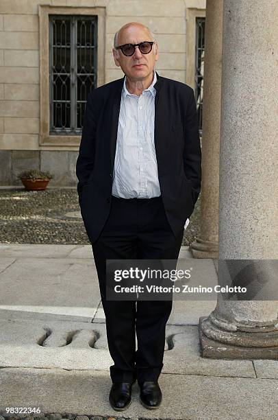 Composer Michael Nyman attends "A Shaded View On Fashion Film" Film Festival Press Conference held at Palazzo Morando on April 8, 2010 in Milan,...