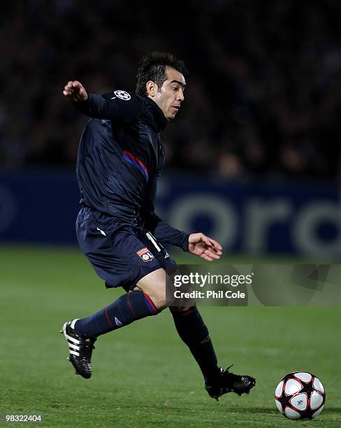 Cesar Delgado of Olympique Lyonnais during the UEFA Champions League quarter final second leg match between Bordeaux and Olympique Lyonnais at Stade...