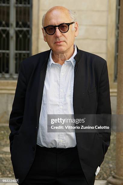 Composer Michael Nyman attends "A Shaded View On Fashion Film" Film Festival Press Conference held at Palazzo Morando on April 8, 2010 in Milan,...