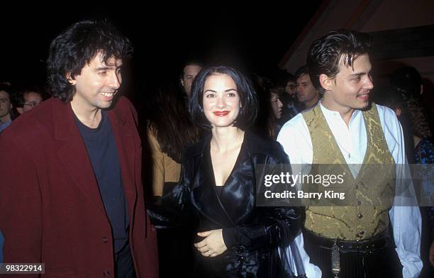 Tim Burton & Winona Ryder & Johnny Depp