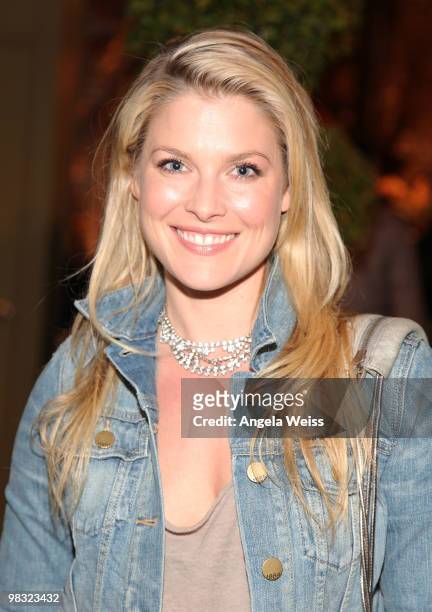 Actress Ali Larter attends the Anna Getty 'Easy Green Organic: Cook Well, Eat Well, Live Well' book party at Rolling Greens on April 7, 2010 in Los...