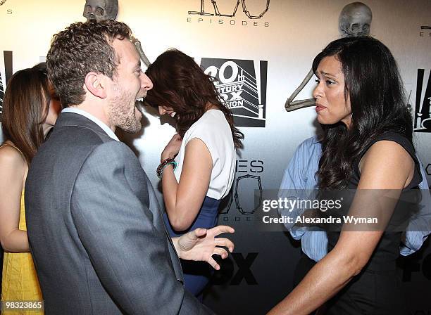 Thyne and Tamara Taylor at The "Bones" 100th Episode Celebration on April 7, 2010 in Los Angeles, California.