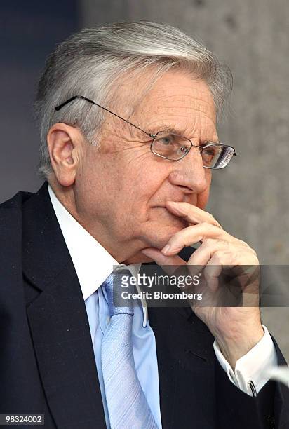 Jean-Claude Trichet, president of the European Central Bank , pauses while speaking during a news conference at the ECB headquarters in Frankfurt,...