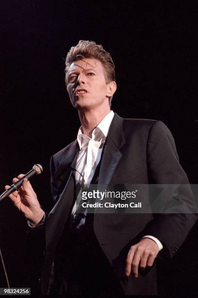 David Bowie performing at Shoreline Ampitheater in Mountain View, CA on May 28 1990