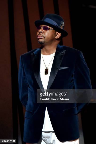 Bobby Brown speaks onstage at the 2018 BET Awards at Microsoft Theater on June 24, 2018 in Los Angeles, California.