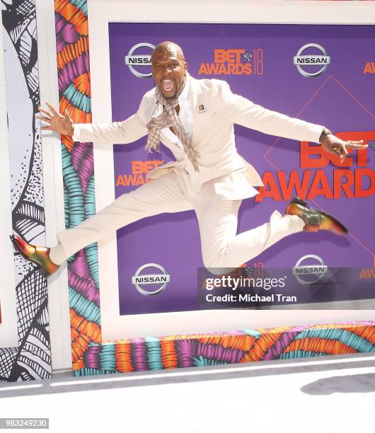 Terry Crews arrives to the 2018 BET Awards held at Microsoft Theater on June 24, 2018 in Los Angeles, California.