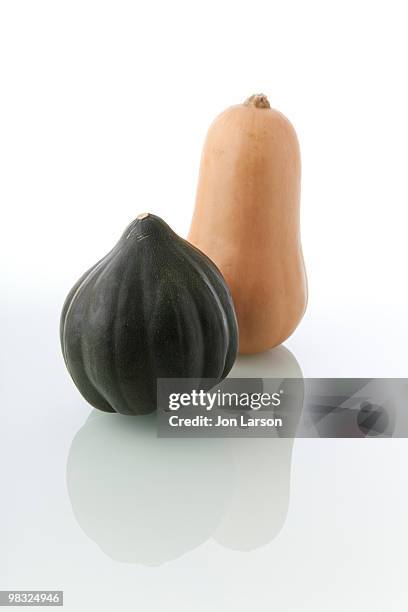 butternut and acorn squash - acorn squash stock pictures, royalty-free photos & images