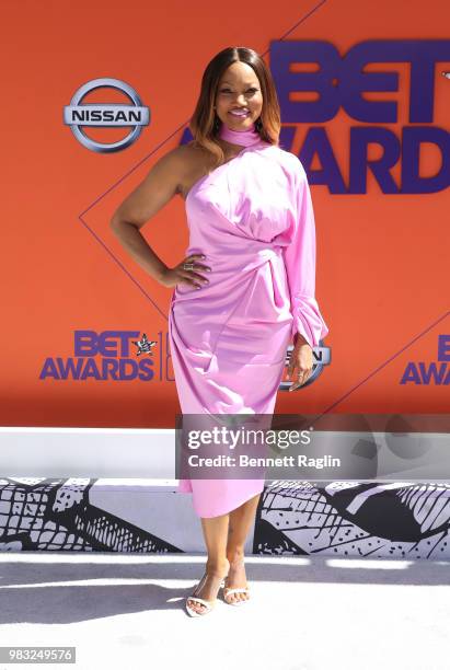 Garcelle Beauvais attends the 2018 BET Awards at Microsoft Theater on June 24, 2018 in Los Angeles, California.