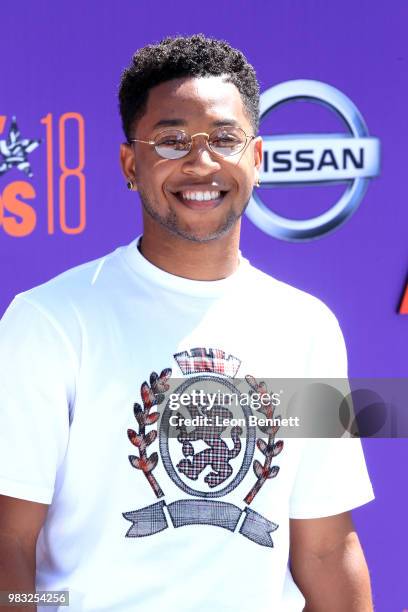 Jacob Latimore attends the 2018 BET Awards at Microsoft Theater on June 24, 2018 in Los Angeles, California.