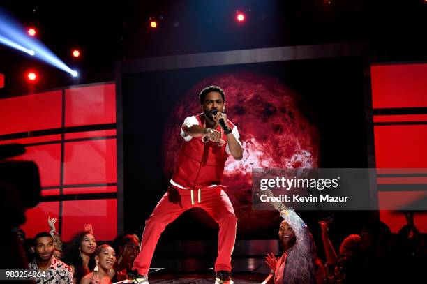 Big Sean performs onstage at the 2018 BET Awards at Microsoft Theater on June 24, 2018 in Los Angeles, California.