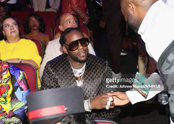 Chainz is seen at the 2018 BET Awards at Microsoft Theater on June 24, 2018 in Los Angeles, California.