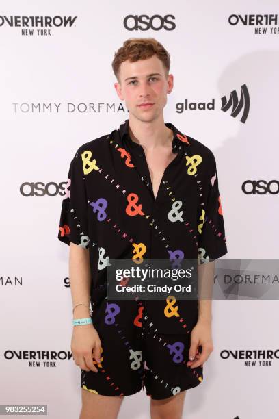 Tommy Dorfman and Overthrow Boxing Club host a NYC Pride Party benefiting GLAAD at Overthrow Underground Boxing Club on June 24, 2018 in New York...