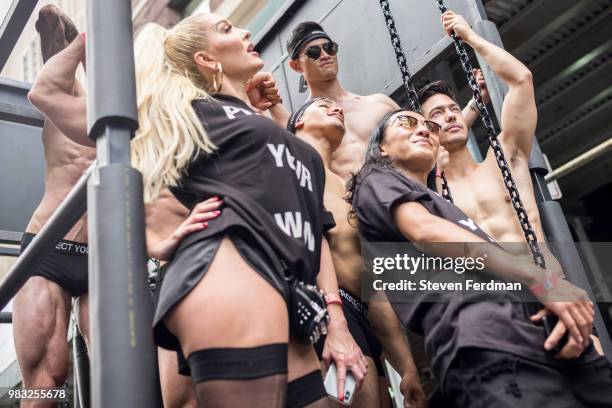 Erika Jayne and Alexander Wang attend the 2018 New York City Pride March on June 24, 2018 in New York City.